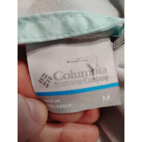 Columbia Mint Green Gray Fleece Lined Flash Forward Windbreaker Jacket NWT $90 - Picture 11 of 16
